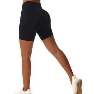 AMOLICASA Women Cross Biker Shorts High Waist Seamless Booty Workout Shorts